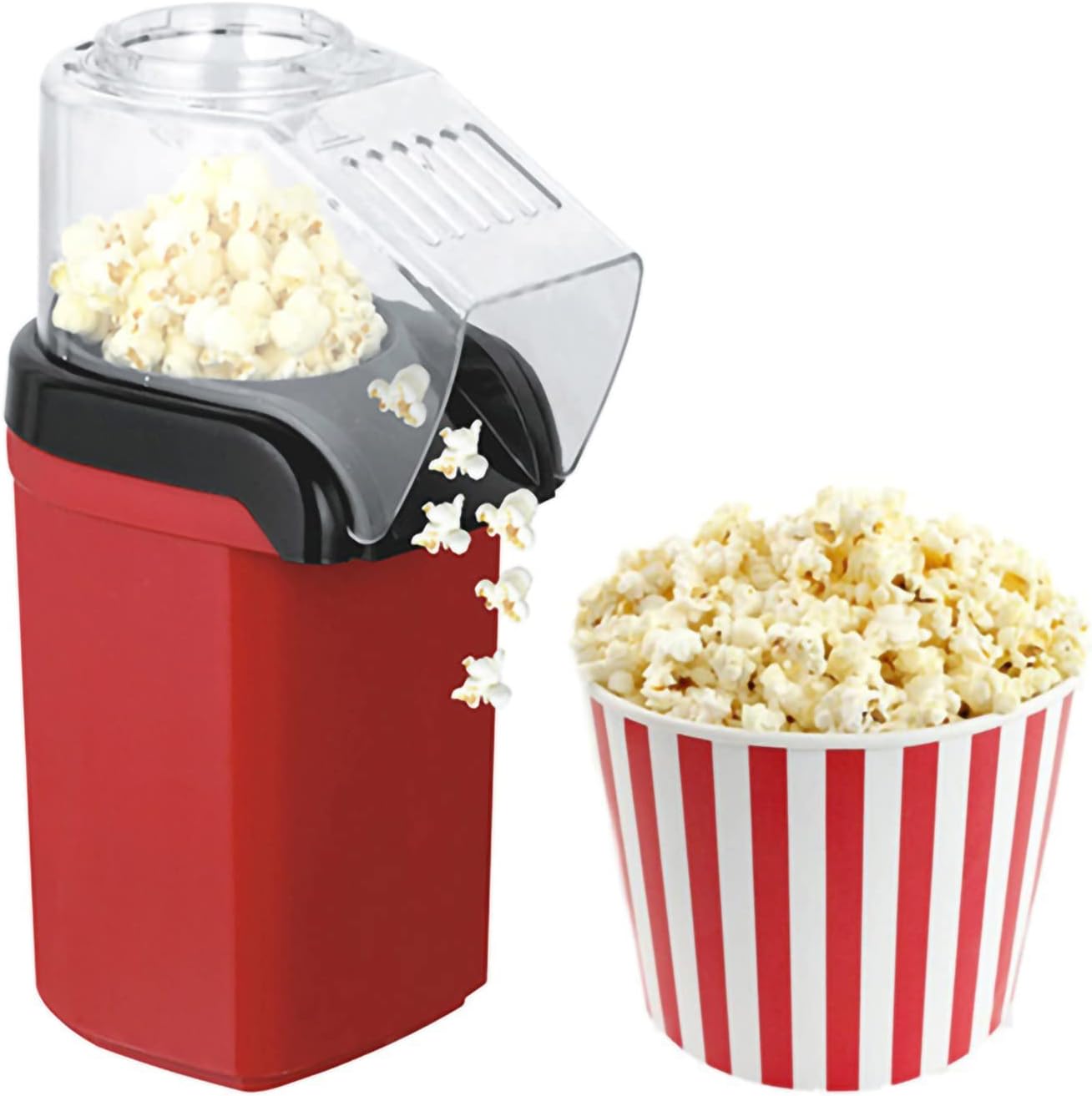Hot Mini Air Popcorn Popper for Home 3 Minutes Fast Making Healthy Oil Free Smart Popper Gift Set Maker Electric No Oil High Pop Rate Personal Small Popped Machine with Measuring 12 OZ Cup BPA Free