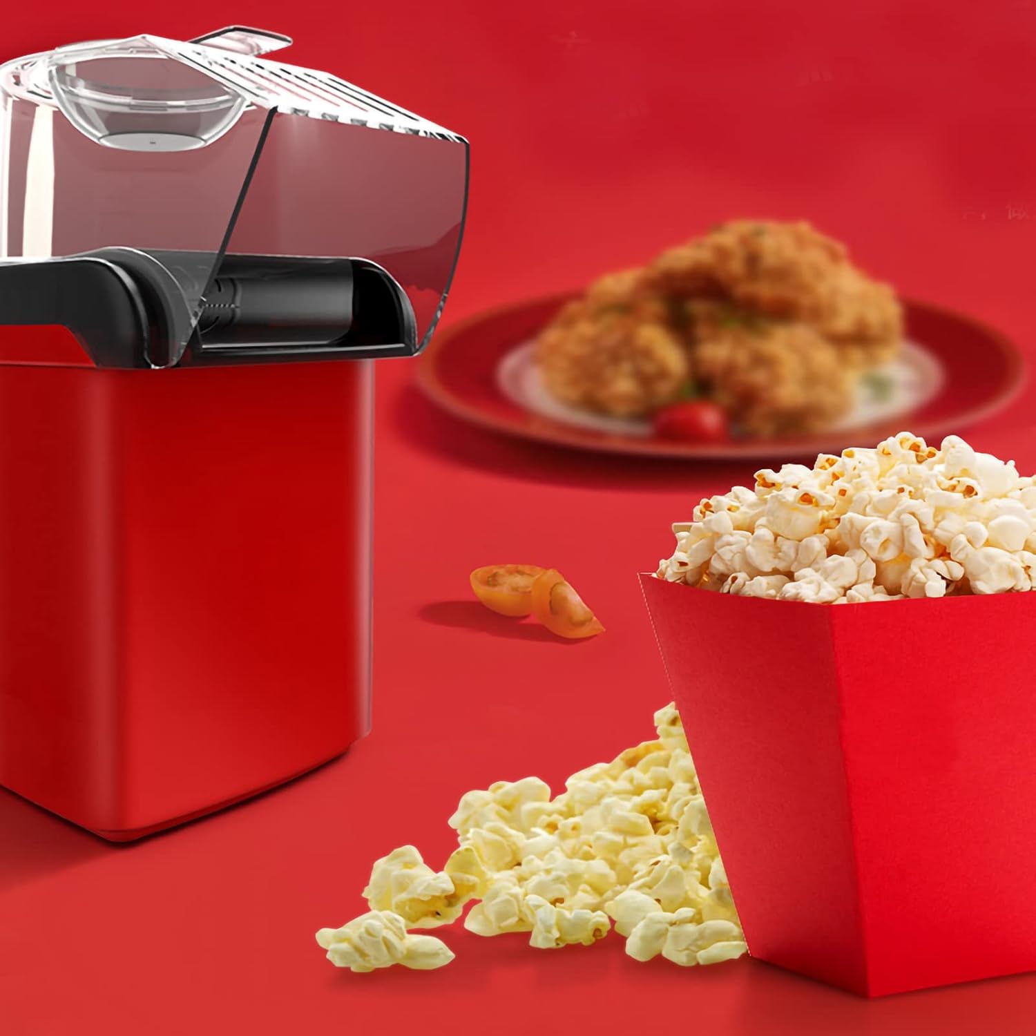 Hot Mini Air Popcorn Popper for Home 3 Minutes Fast Making Healthy Oil Free Smart Popper Gift Set Maker Electric No Oil High Pop Rate Personal Small Popped Machine with Measuring 12 OZ Cup BPA Free