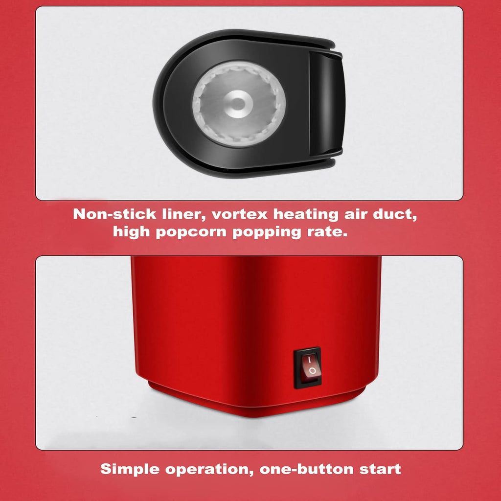 Hot Mini Air Popcorn Popper for Home 3 Minutes Fast Making Healthy Oil Free Smart Popper Gift Set Maker Electric No Oil High Pop Rate Personal Small Popped Machine with Measuring 12 OZ Cup BPA Free