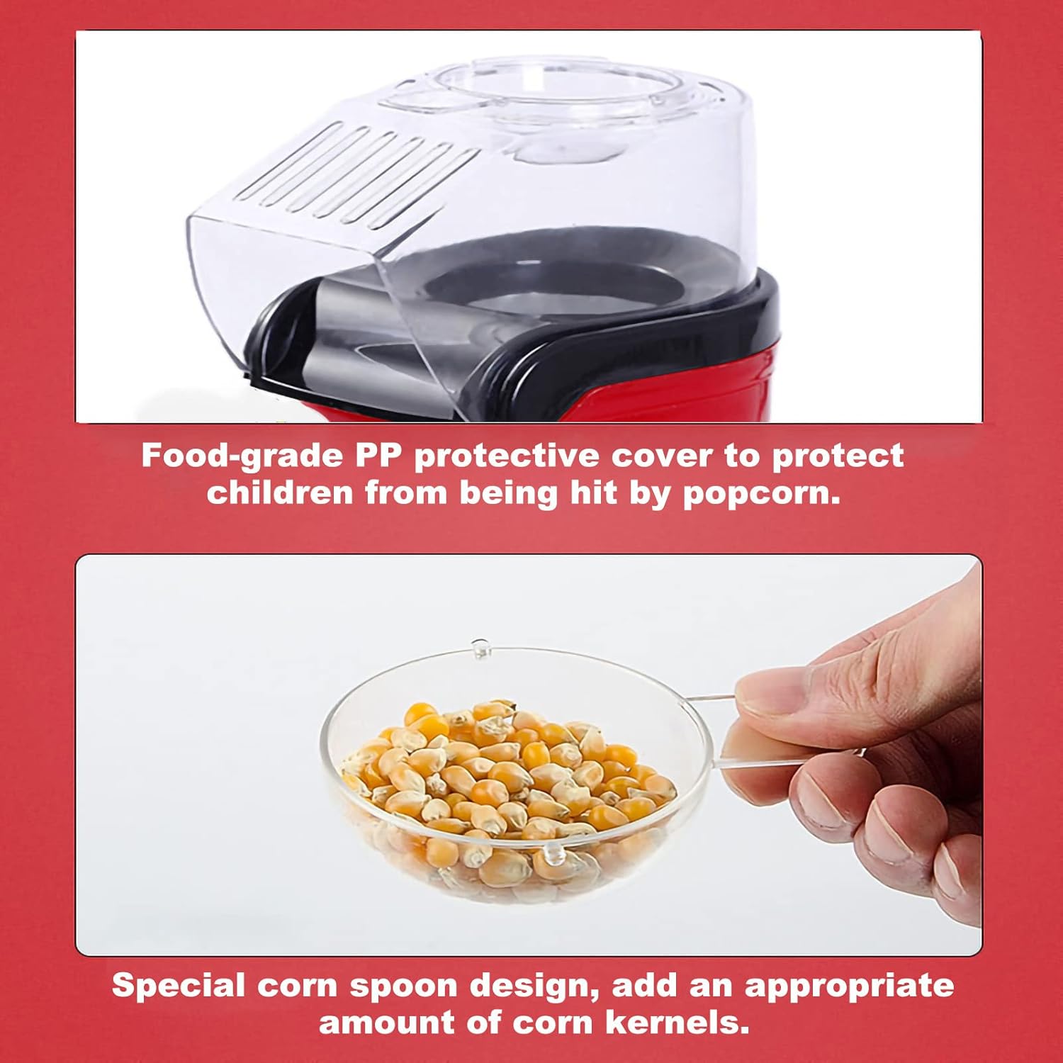 Hot Mini Air Popcorn Popper for Home 3 Minutes Fast Making Healthy Oil Free Smart Popper Gift Set Maker Electric No Oil High Pop Rate Personal Small Popped Machine with Measuring 12 OZ Cup BPA Free